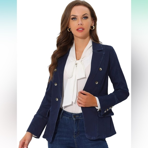 Women’s denim blazer size medium - Picture 1 of 7